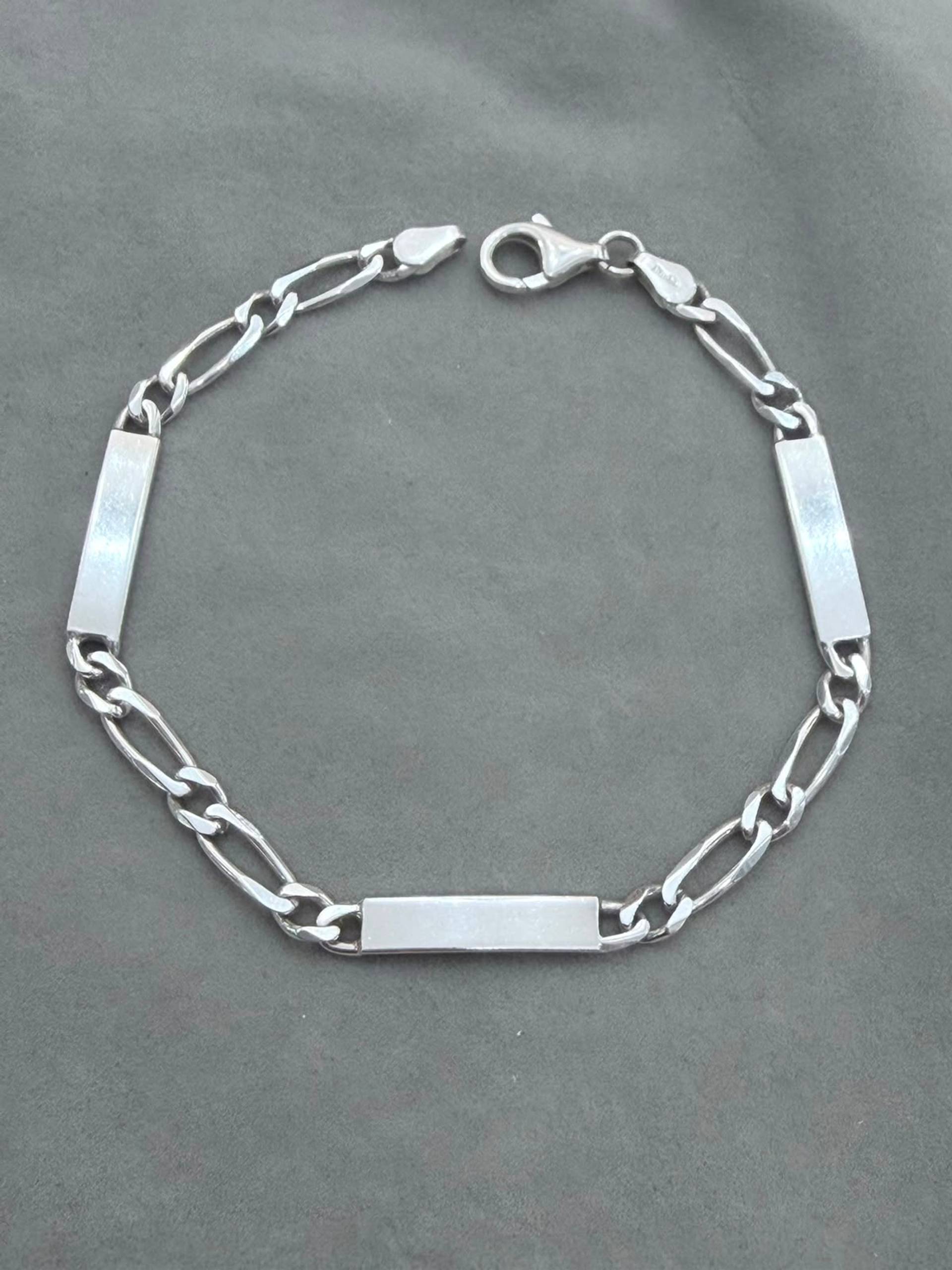 Pulsera eslabones cartier y placa macisa