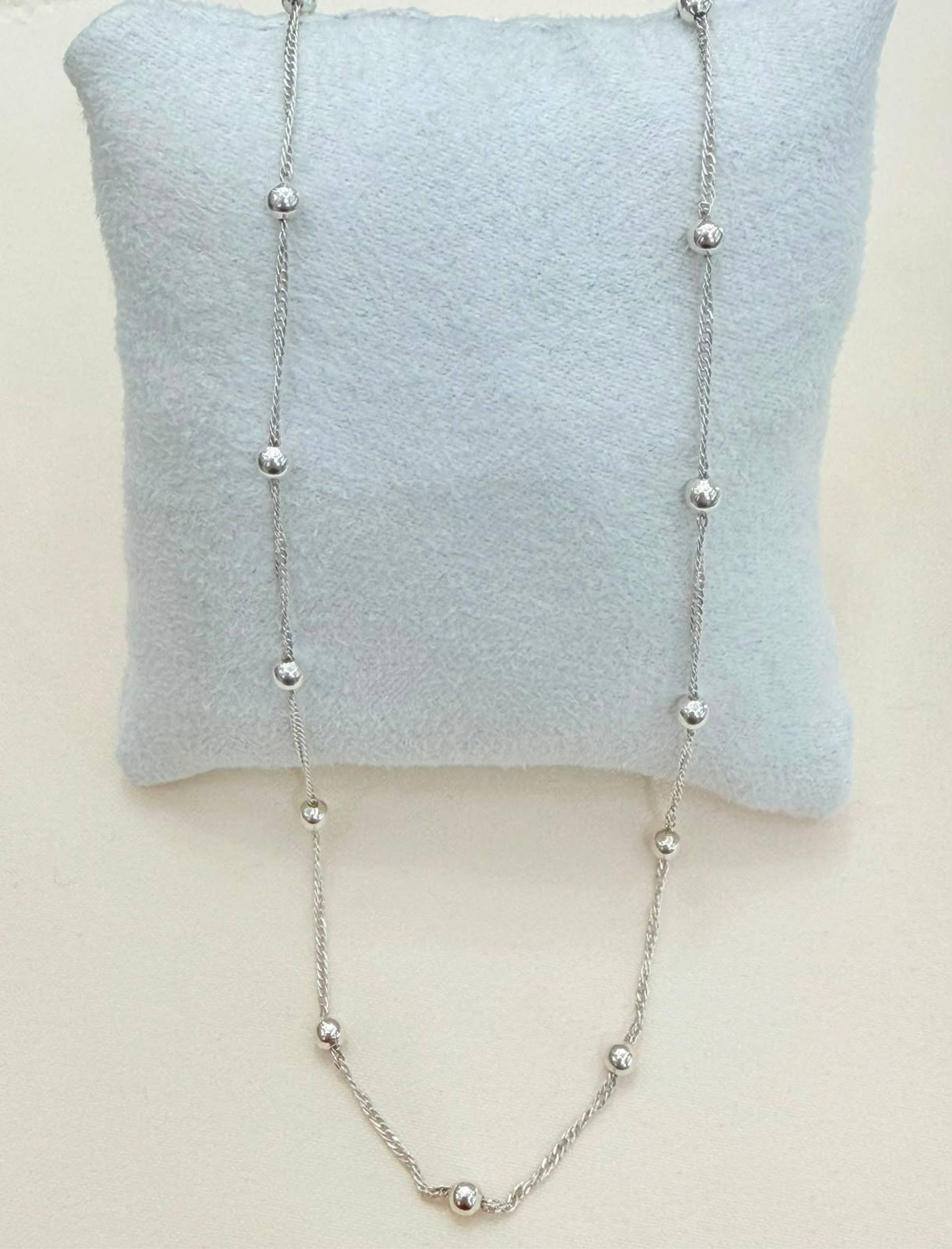 Collar Bolitas Clásicas de plata 925