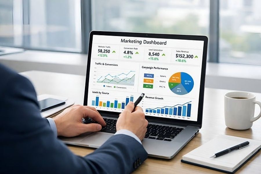 Dashboard data digital marketing