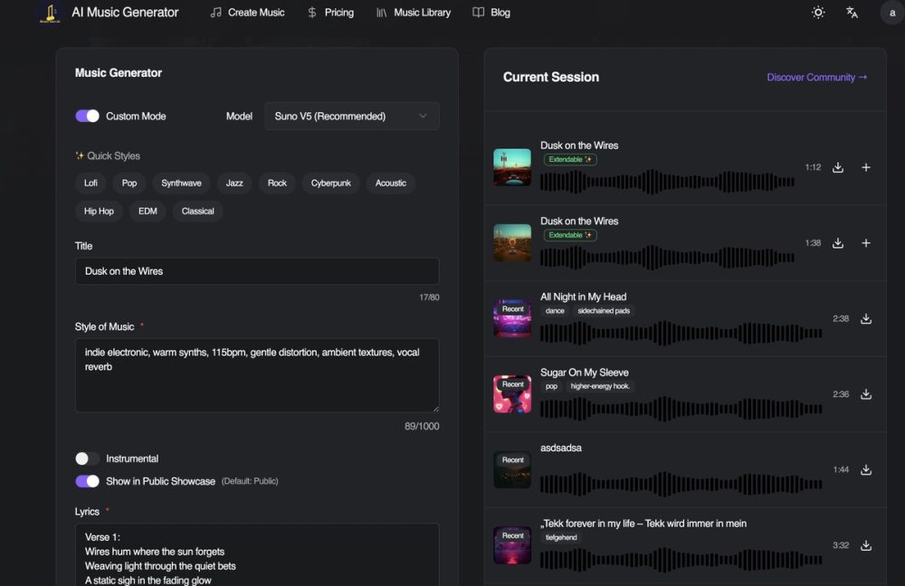 image of AI Music Generator