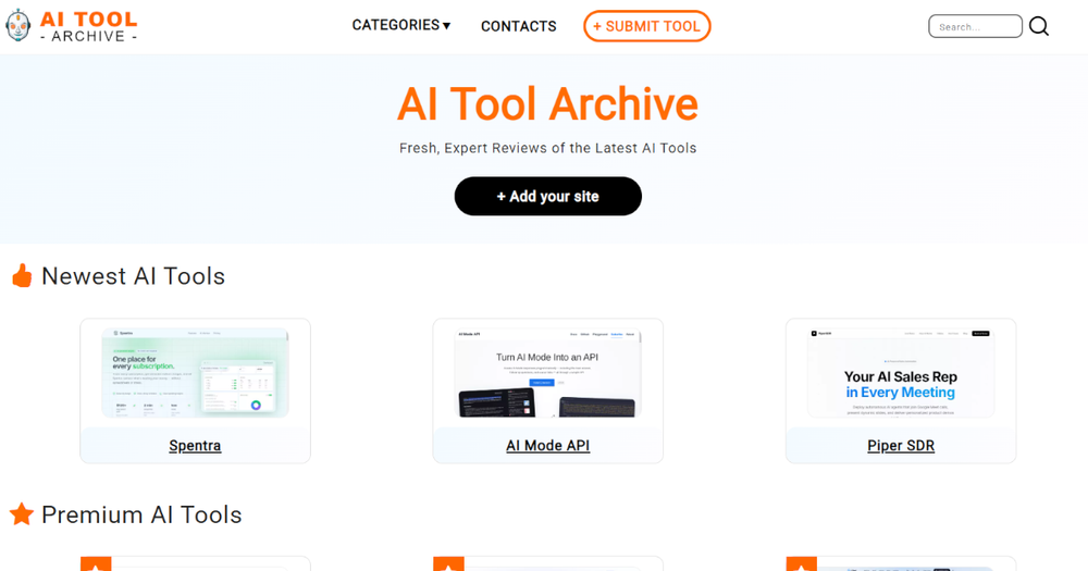 AI Tool Archive screenshot