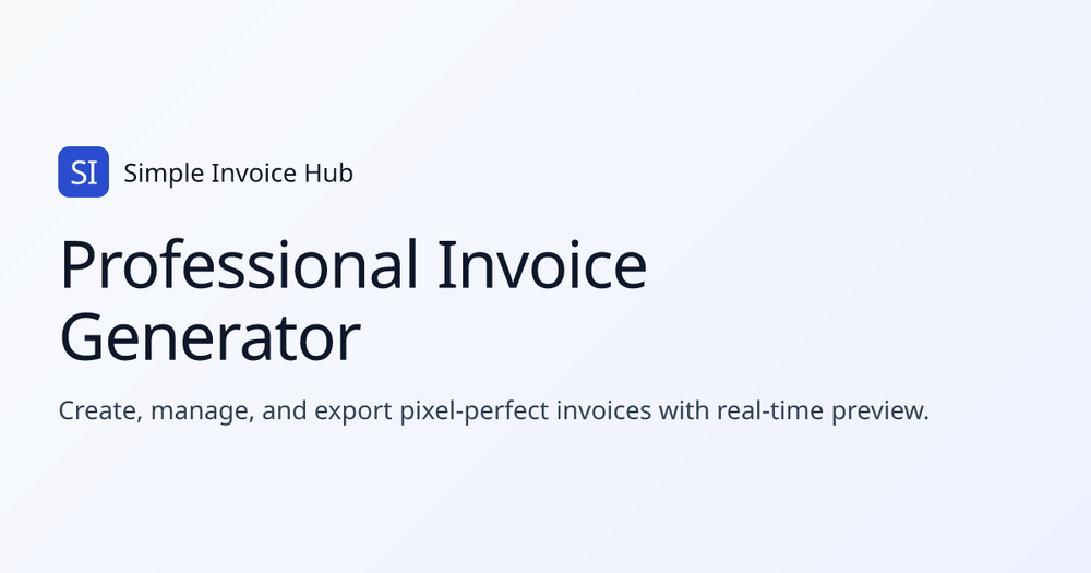 image of Simple Invoice Hub