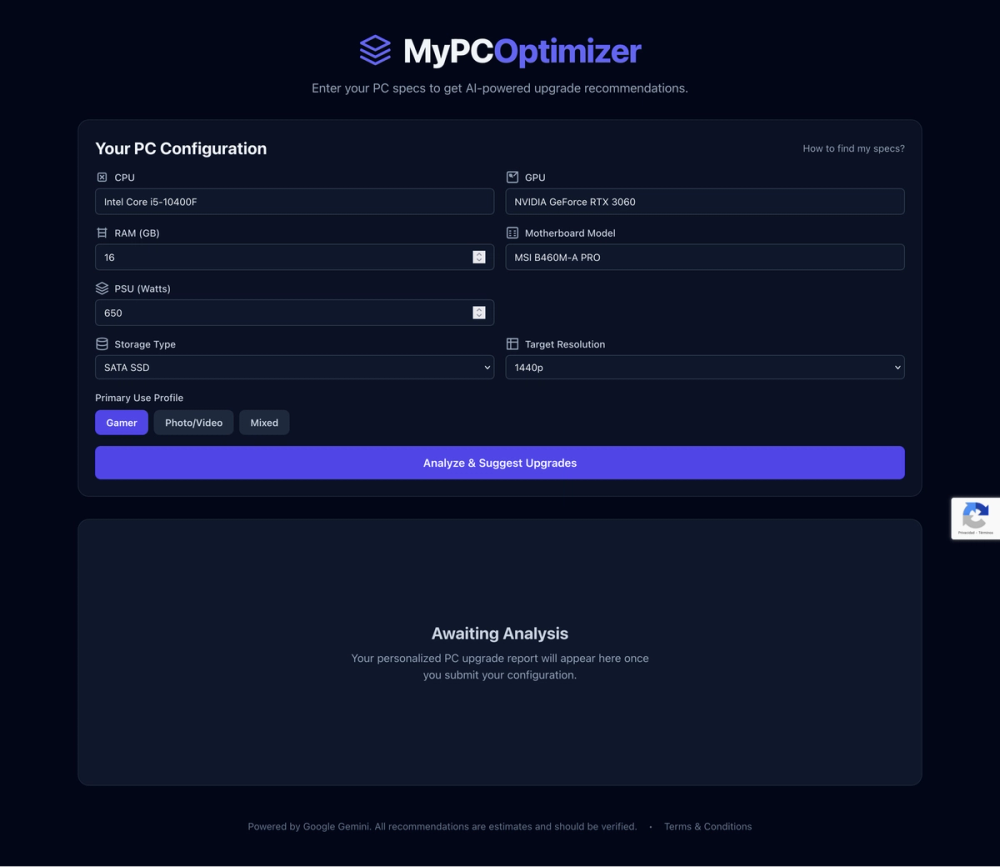 MyPCOptimizer.com screenshot