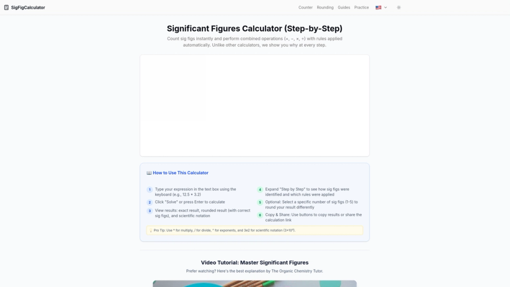Sig Fig Calculator screenshot