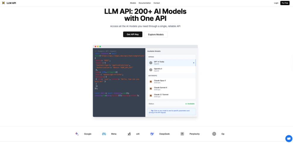 image of LLM API