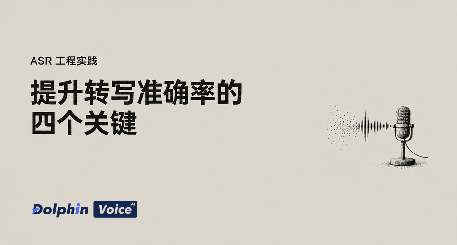 ASR 转写准确率:从 80% 到 98% 之间,差的不是模型,是这 4 件事