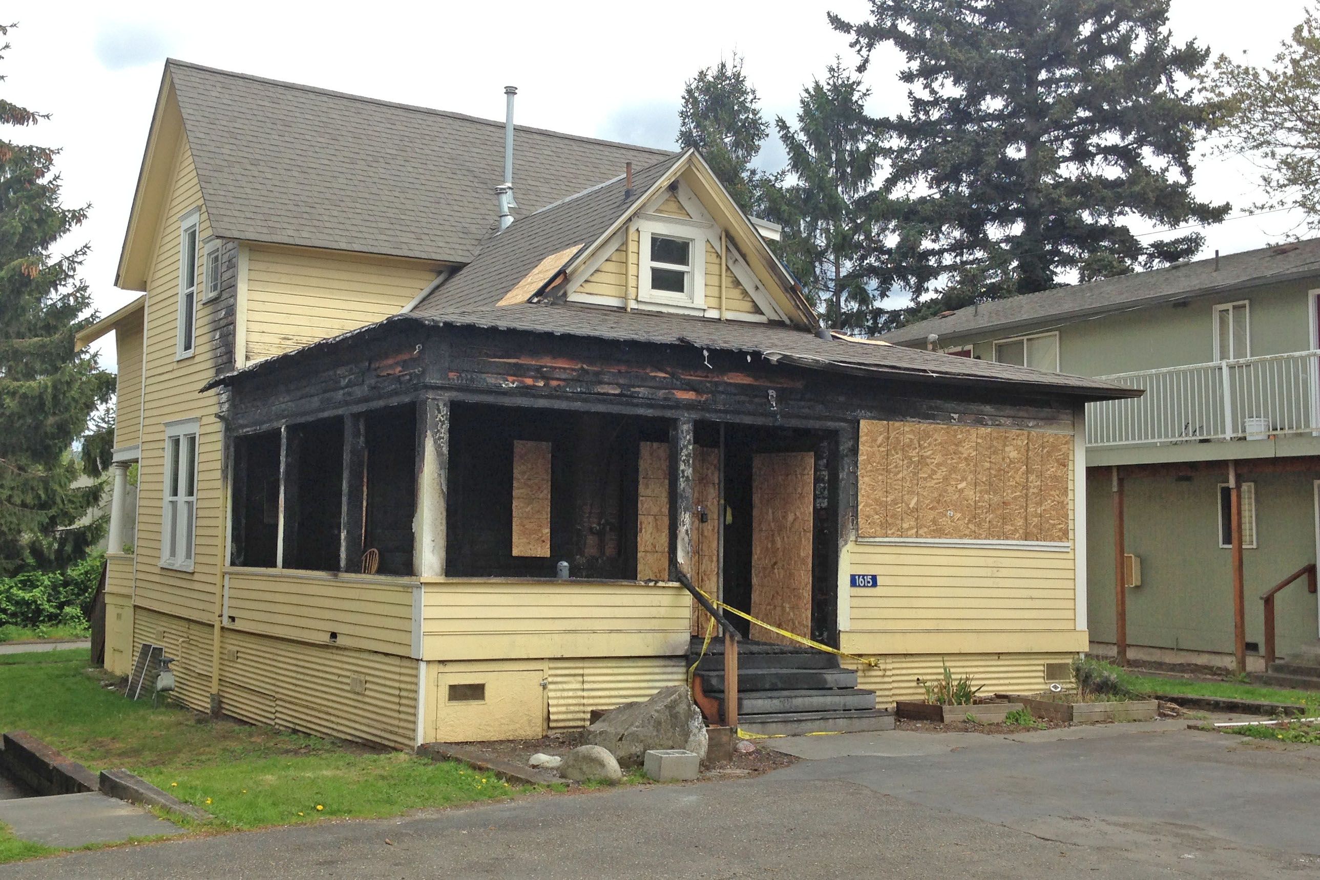 Bellingham fire repair, before.