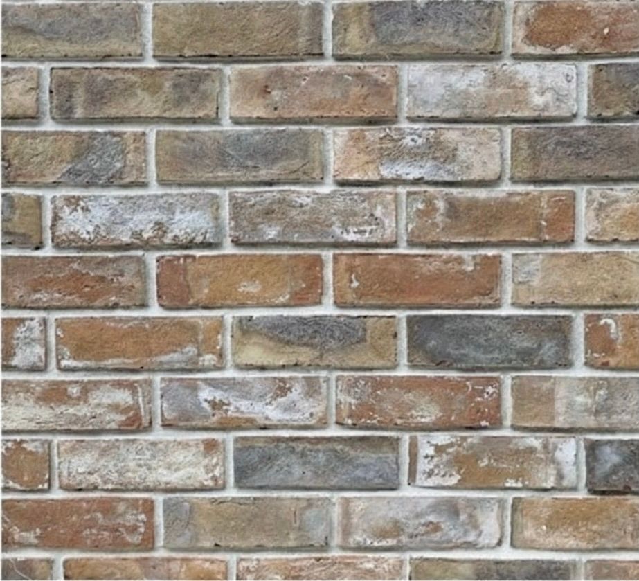 Handmade Series Wild colors Weathered Limestone Brick Tile Flexible Brick Tile & Exposed Terracotta Panel - UrbanClay India