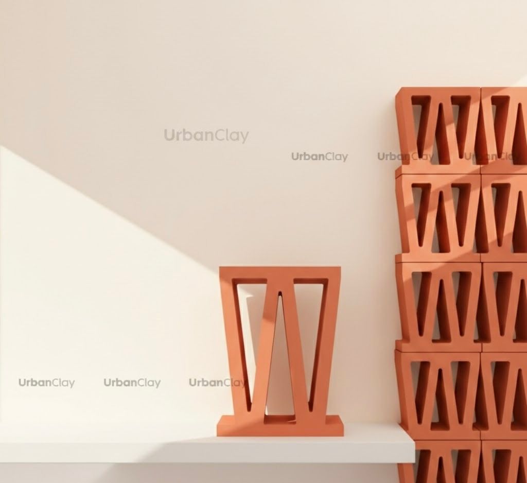 Clay Breeze Blocks Clay Edan Jaly Flexible Brick Tile & Exposed Terracotta Panel - UrbanClay India