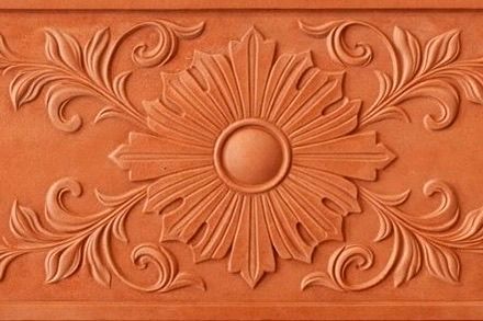Designer Clay Celing Tile Clay Ceiling Tile (Intricate Design) Flexible Brick Tile & Exposed Terracotta Panel - UrbanClay India