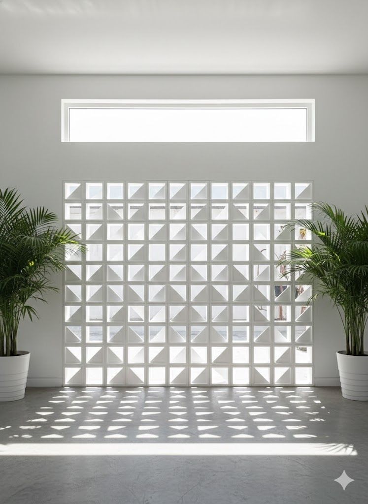 Concrete Breeze Block Slice Jali Block Flexible Brick Tile & Exposed Terracotta Panel - UrbanClay India