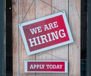 Hiring sign