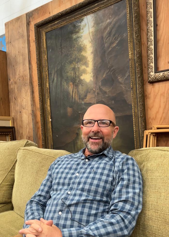 Jeffrey, a VTC graduate, at Last Chance Mercantile