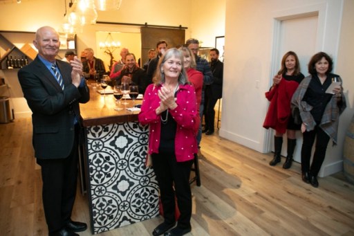 Attendees sampling wine during Sip, Savor, & Salute, November 9, 2023