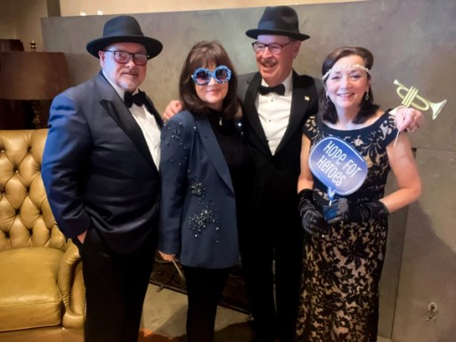 Guests raising a toast at the 2024 Hope for Heroes Gala