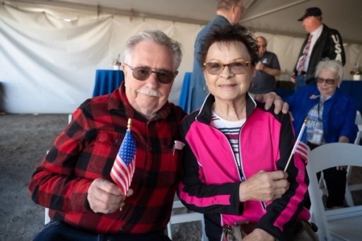 Guests at the Lightfighter Village wall-raising ceremony, November 2023