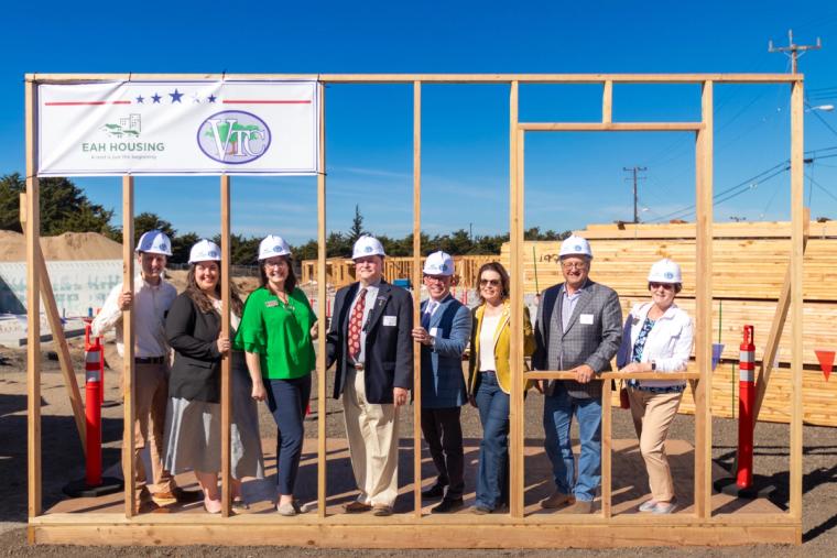The Lightfighter Village wall raising at Fort Ord