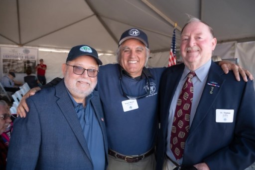 Guests at the Lightfighter Village wall-raising ceremony, November 2023