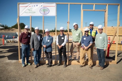 The Lightfighter Village wall raising at Fort Ord