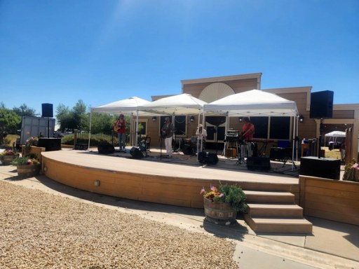 Guests enjoying entertainment at the Celebration of Freedom event