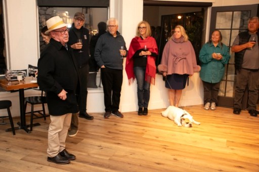 A group photo at the Sip, Savor, & Salute fundraiser at Twisted Roots Winery