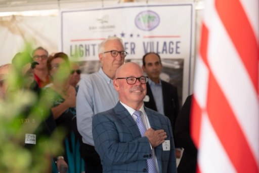 At the Lightfighter Village wall raising