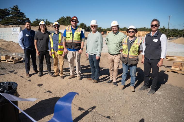 Guests at the Lightfighter Village wall-raising ceremony, November 2023