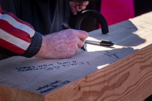 At the Lightfighter Village wall raising