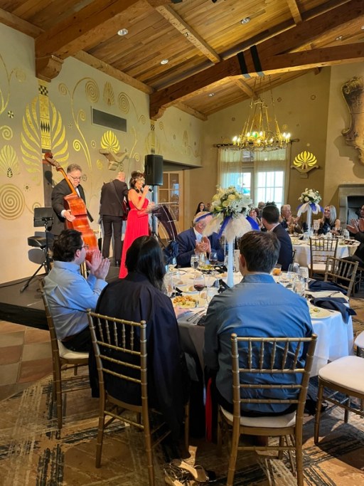 Attendees browsing the silent auction tables at the Hope for Heroes Gala
