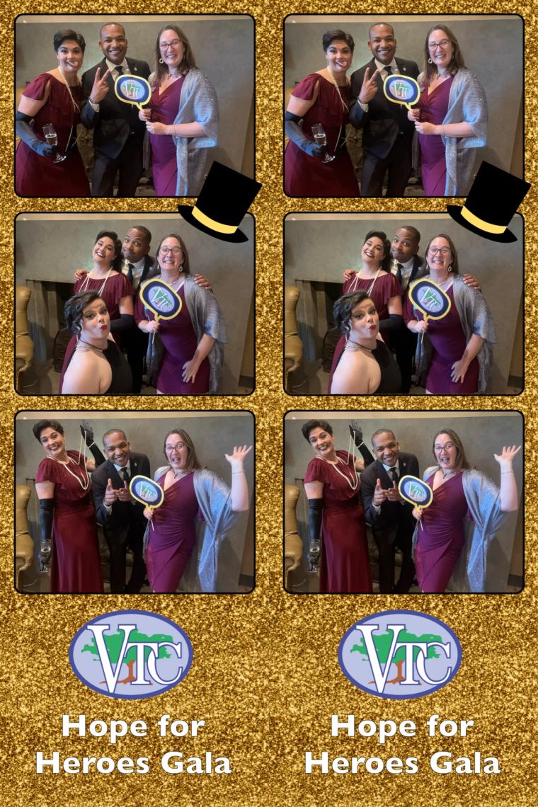 Guests posing for a keepsake photo at the 2024 Hope for Heroes Gala