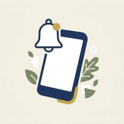 Illustration of a smartphone with a bell and one notification dot