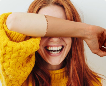 A woman using a shared arm