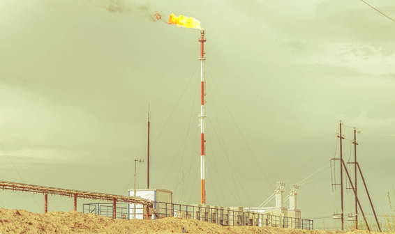 A oil refinery