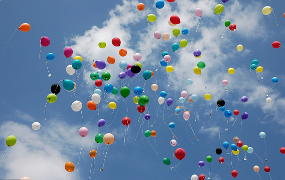 Balloons on the sky