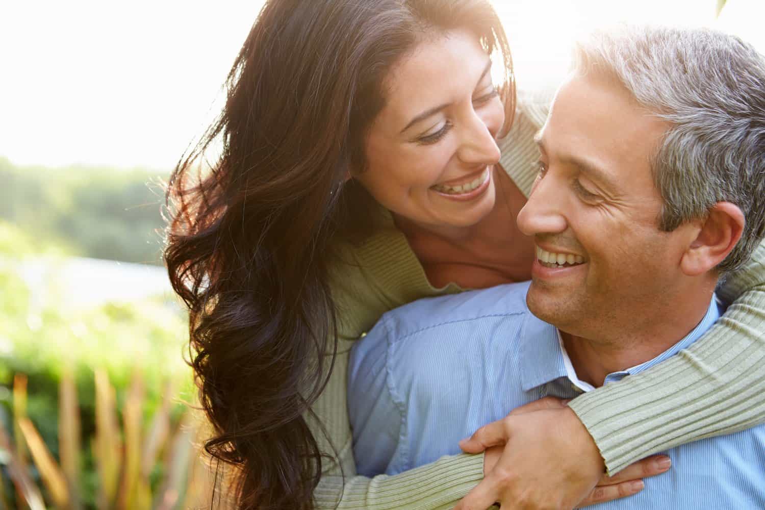 happy healthy couple on hormone therapy