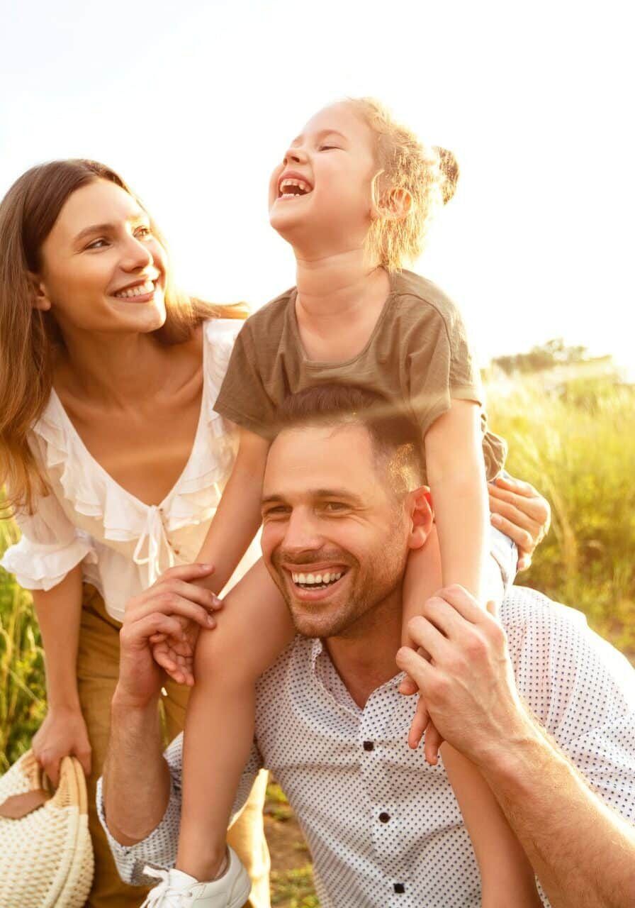 Family enjoying the outdoors without suffering from allergies