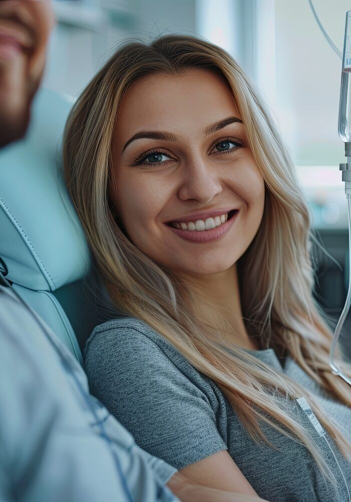 Couple Receiving IV Infusion