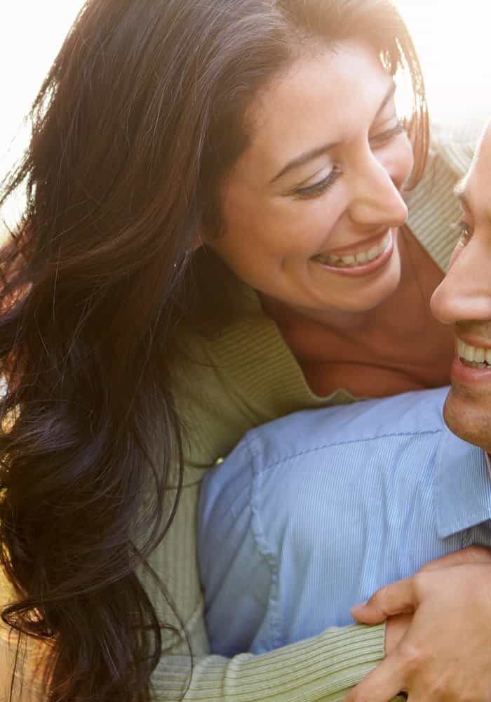 happy healthy couple on hormone therapy