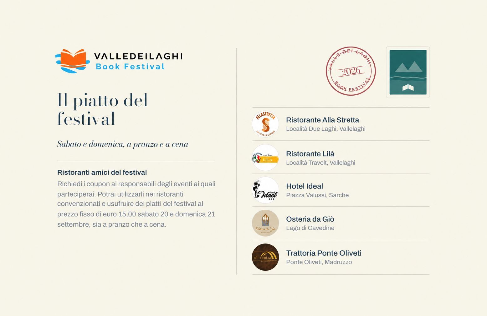 Ristoranti amici del festival