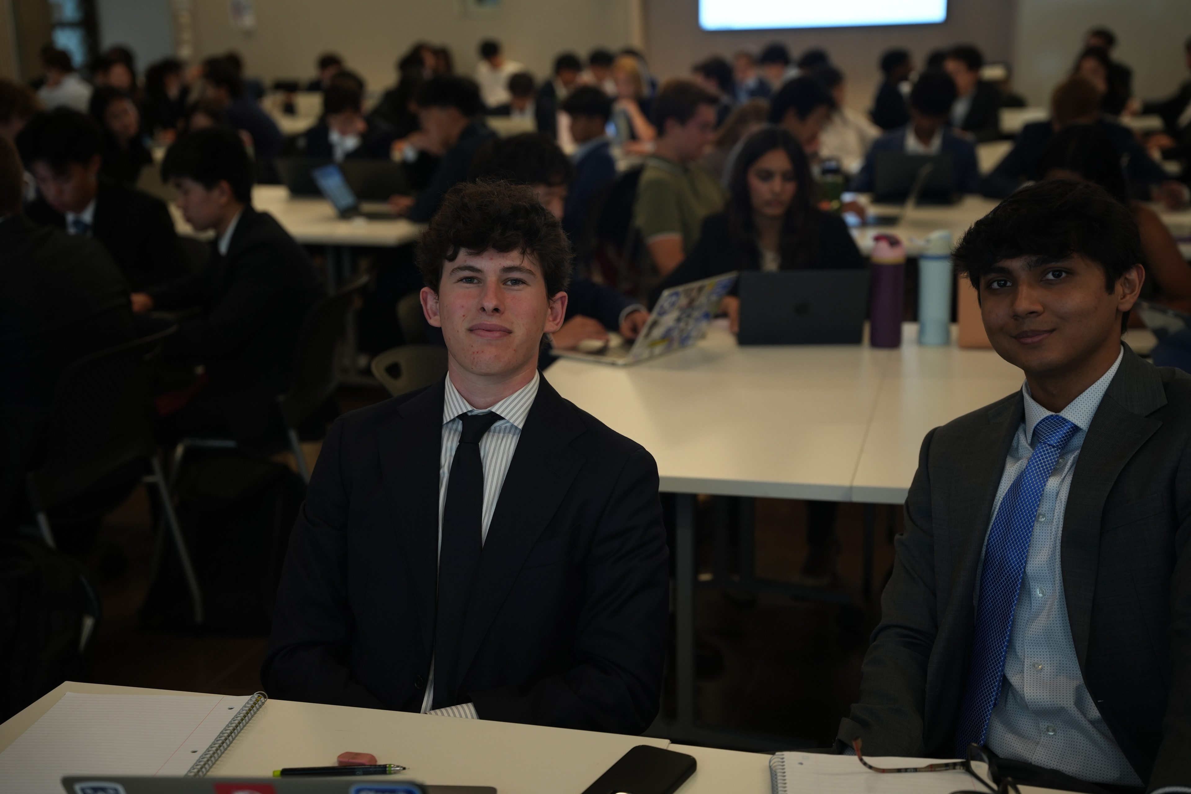 Two Training Program students at a session