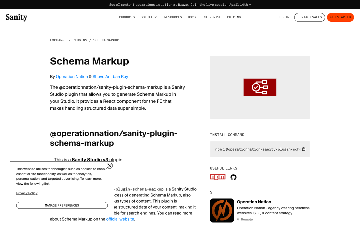 Sanity Plugin Schema Markup