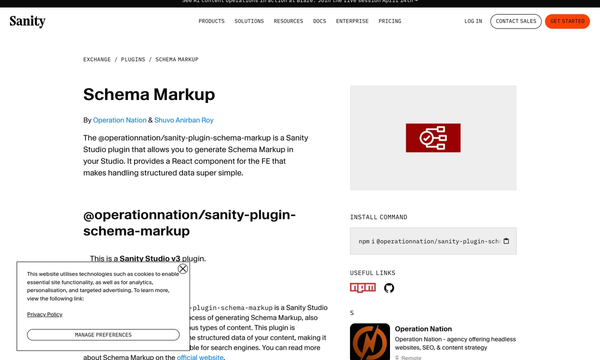 Sanity Plugin Schema Markup