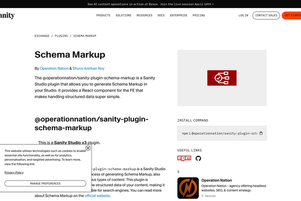 Sanity Plugin Schema Markup