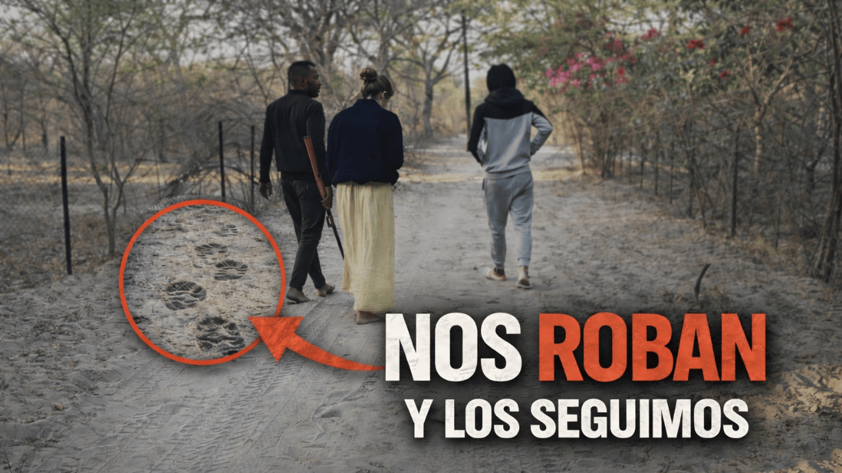 Miniatura del video de YouTube en el que contamos cómo nos robaron en Botsuana y seguimos las huellas de los ladrones.