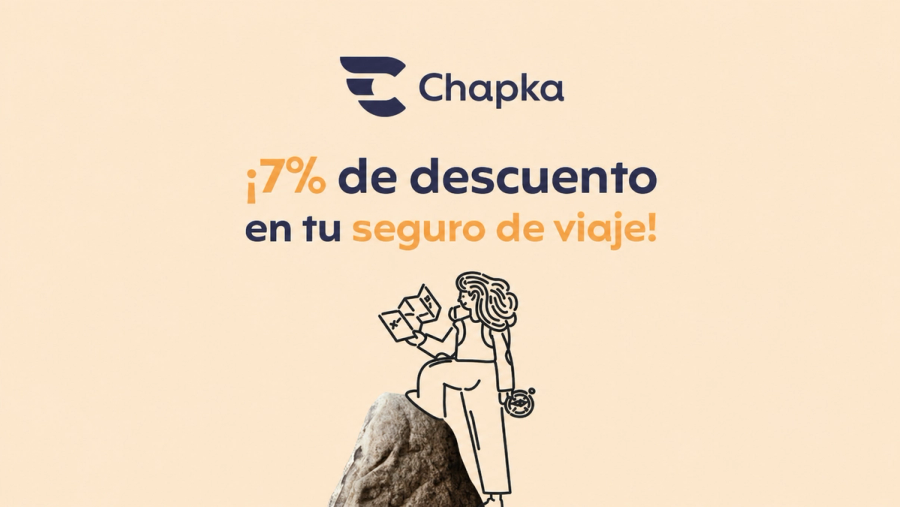 Chapka: 7 % de descuento en tu seguro de viaje