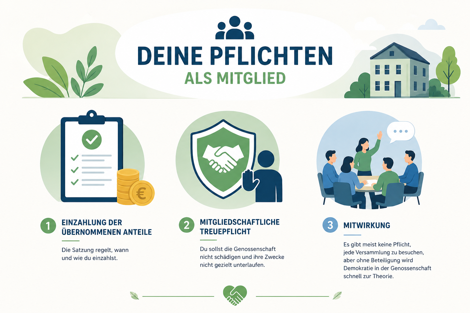 Pflichten als Genossenschafts-Mitglieder