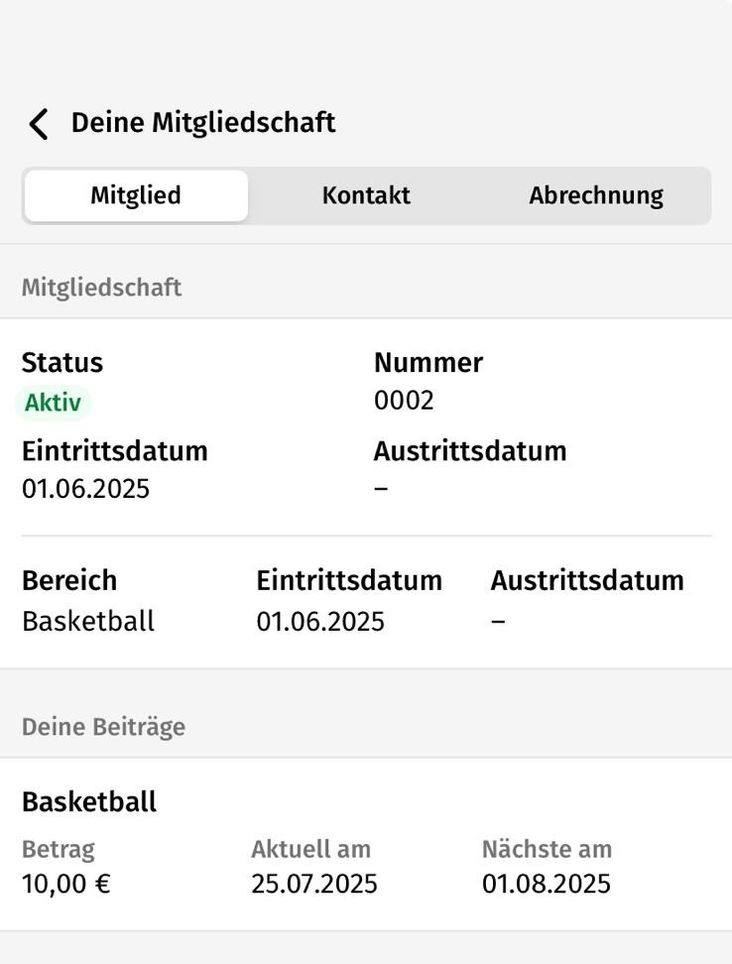 Mitglieder Self-Service