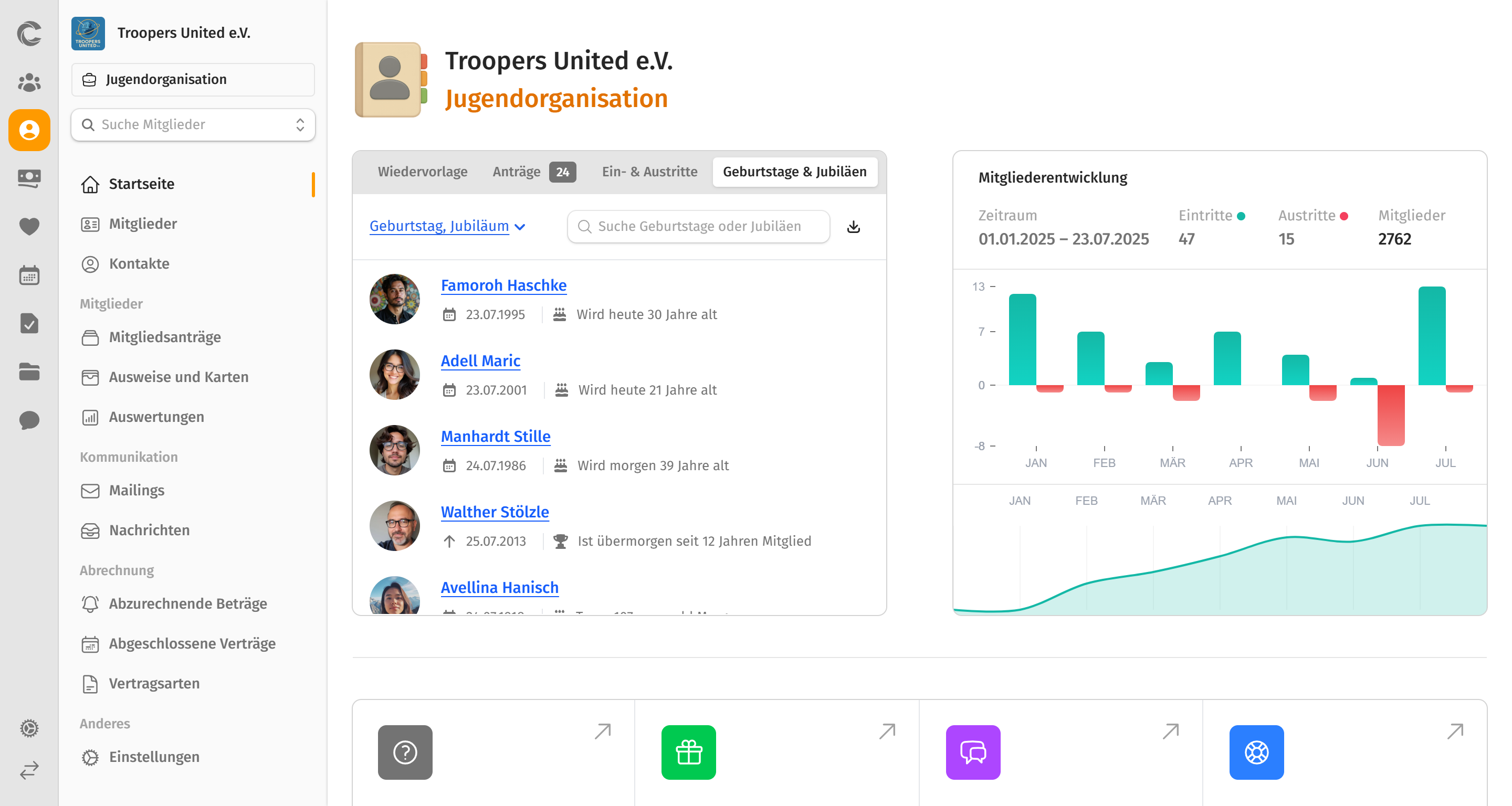 Mitgliederverwaltung