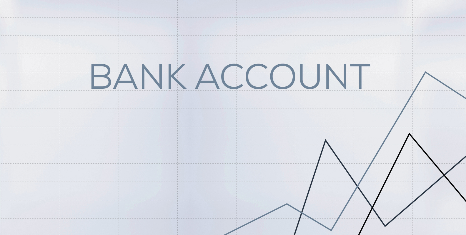 Bank Account mit Diagrammkurve
