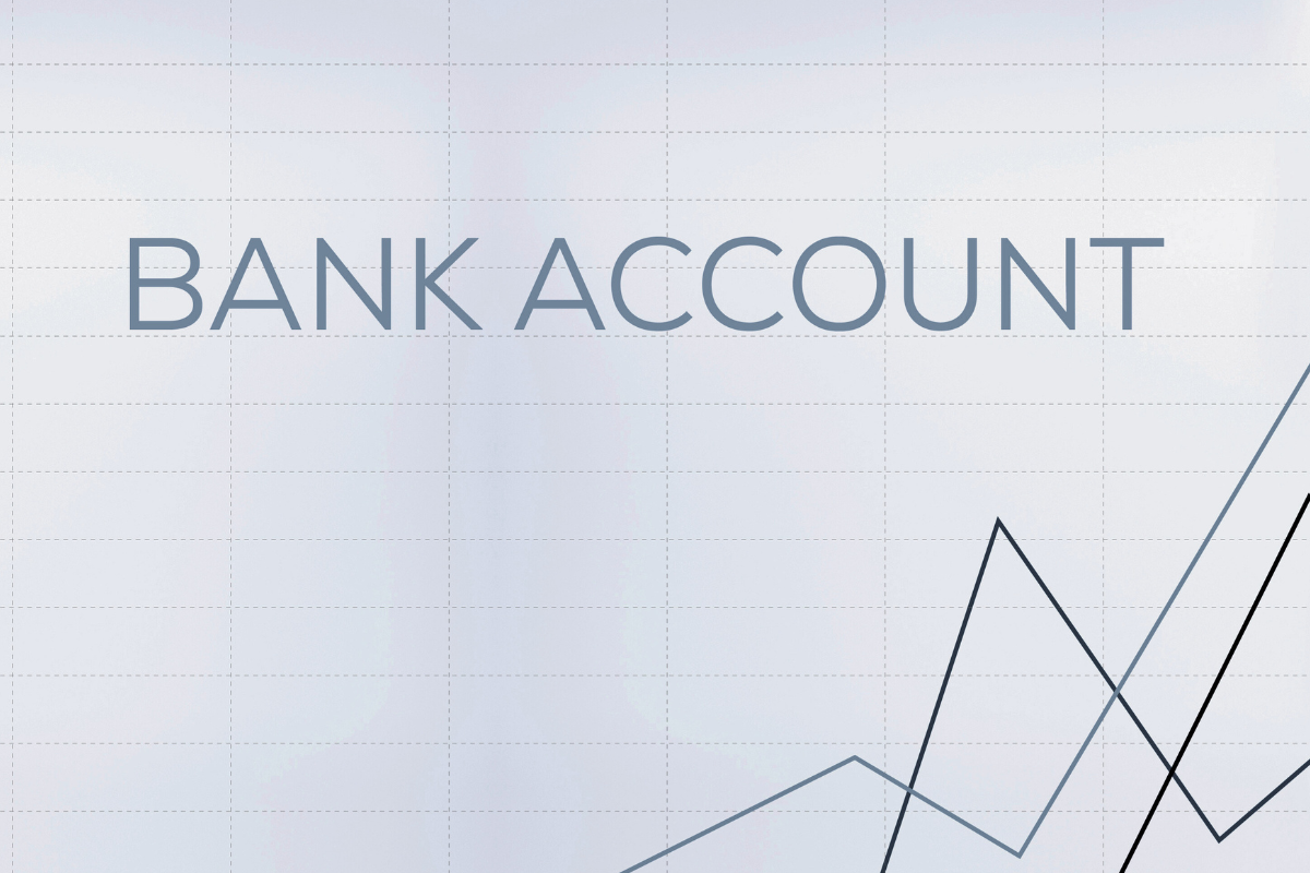 Bank Account mit Diagrammkurve